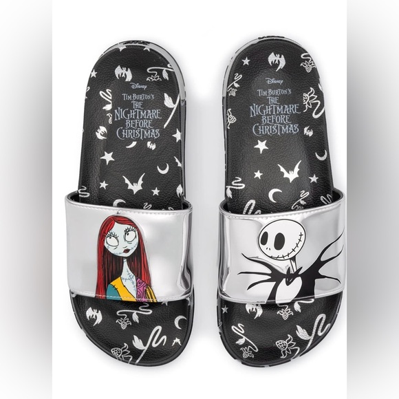 Disney Nightmare Before Christmas Sandals - Black and Silver - Picture 1 of 4